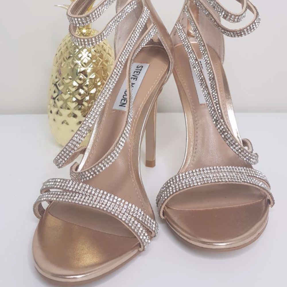 Steve Madden Heels Sandals Crystals New!